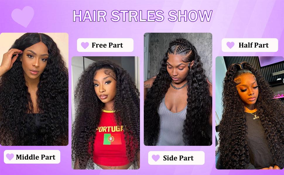 【Outlet Flash Deals】VIPbeauty Deep Wave Lace Front Wigs Human Hair 200 Density 13x4/13x6/5x5 HD Lace Frontal Wigs Human Hair Pre Plucked Straight/Body Wave/ Curly Wave Glueless Wigs Human Hair for Women Natural Black