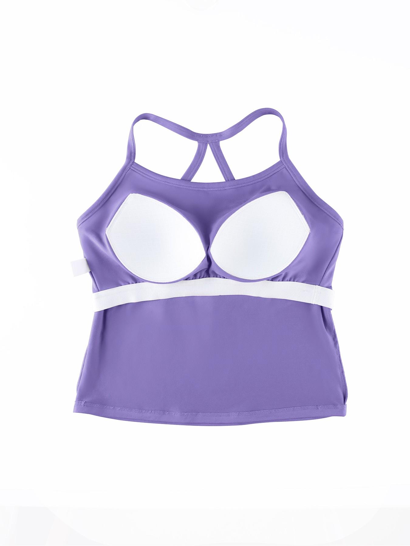 Women's Cross Backless Sports Bra, Yoga Top Comfortable Built in integrated bra, Ideal for Running & Gym Wear, All-Season Tank Top