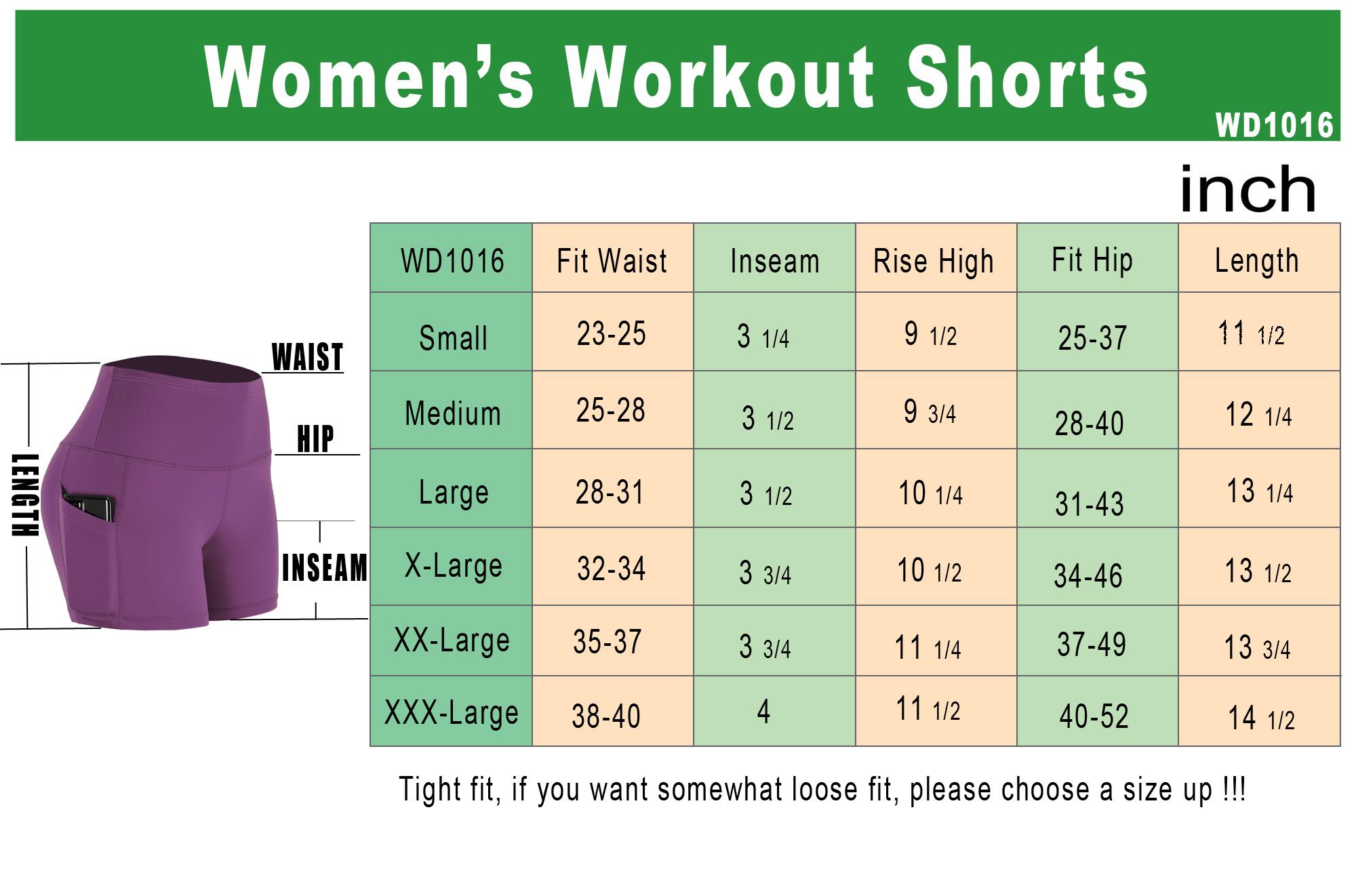 CADMUS Outdoorfun Women's Gym Athletic Shorts High Waist Spandex Yoga Shorts with Deep Pockets 3 Pack