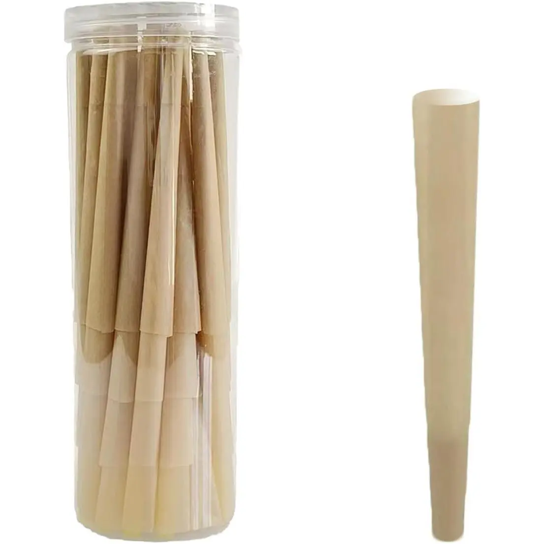 Paper Straws 100 Pack, Natural Environmentally Friendly Disposable Drinking Straws, Log ColorGift