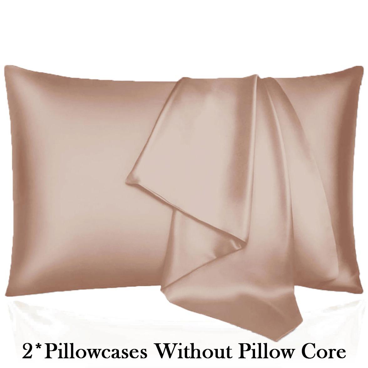2-Pack Satin Pillowcases.Gentle on skin and hair, breathable, smooth and cool.Ideal for a comfortable night's sleep