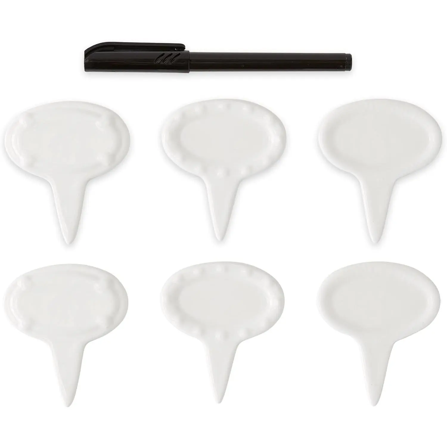 Cheese Board Collection Accessories, Oval Shape, 6 Piece, Porcelain