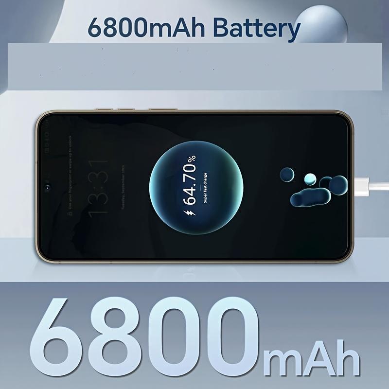 EET S25 Ultra Unlocked 5G Smartphone, 12GB+512GB, 6800mAh Battery, Fast Charging Capability, Android 14 System, 108MP+48MP Camera, Face & Fingerprint Unlock |             Dual SIM |             Autofocus |             Built-in Pen |