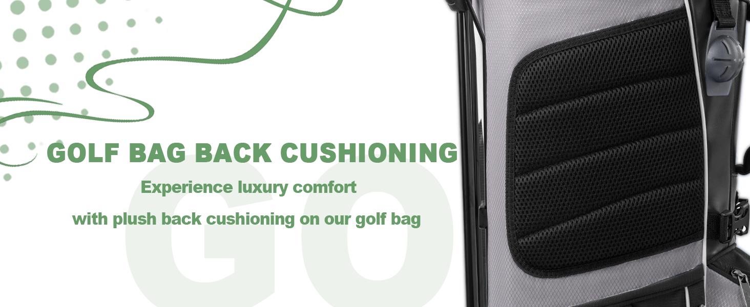 Unisex 14-Way Golf Stand Bag for Tournament Play, 420D Nylon Golf Accessories with Full-Length Dividers, Interchangeable Shoulder Straps, PE Padding, All-Terrain Stand System, Stabilizing Kickstand, Plush-Lined Top, 10-Pocket Storage, Waterproof Cover