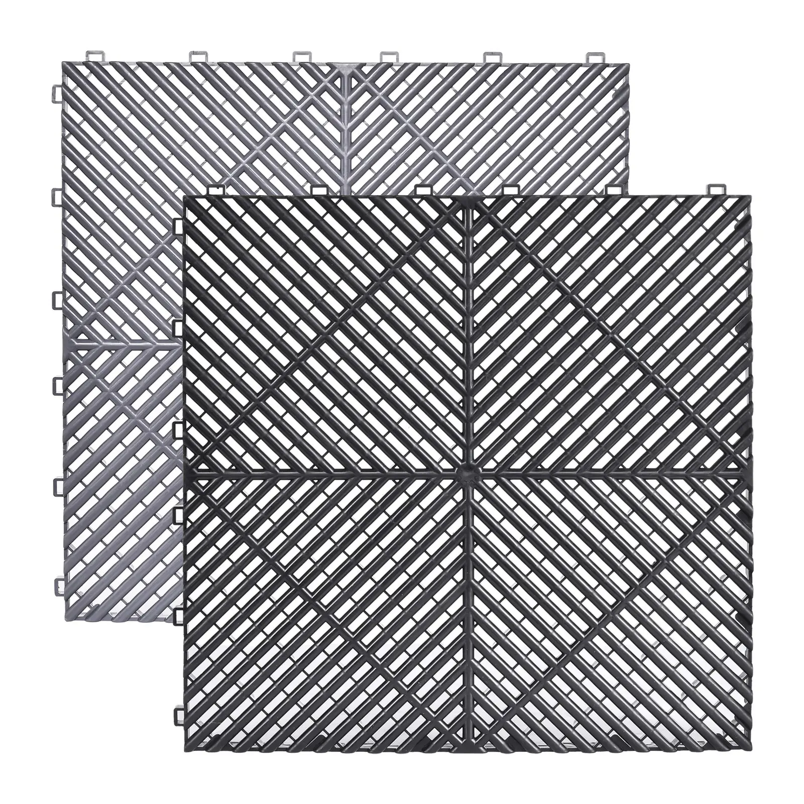 Garage Flooring Tiles 15.7Inx15.7in Interlocking Floor Tiles Non-Slip 40 Pieces Heavy Duty Flooring Mat with 6000 Lbs Load for Gym Warehouse Workshop