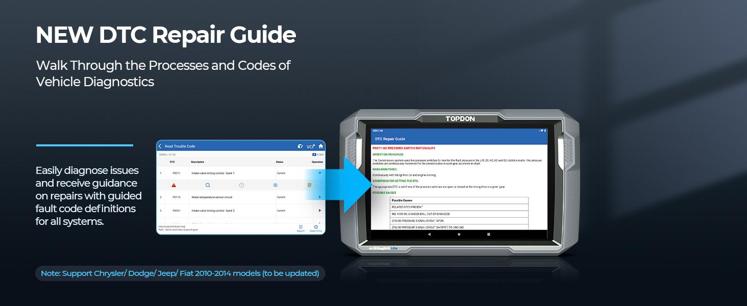 TOPDON Bidirectional Scan Tool, ArtiDiag900 Lite Automotive Diagnostic Tool for Full System, Scanner for Car with Active Test, FCA AutoAuth, Wireless OBD2 Scanner Diagnostic Tool for All Vehicles top  don engine  light car obd2