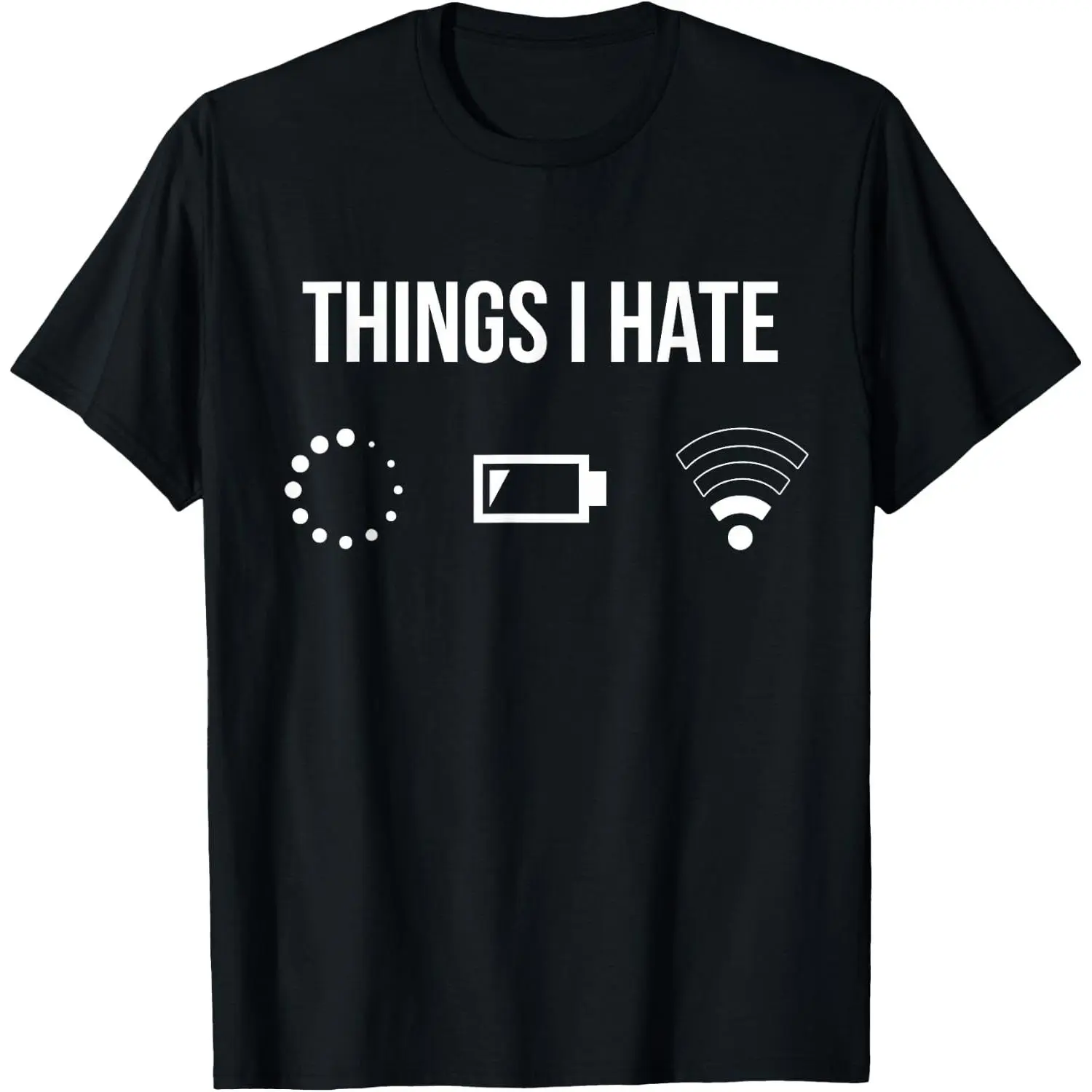 Unisex 100% Cotton Short Sleeve "Things I Hate" Funny Programmer Graphic T-Shirt, Coding Humor Tee, Gamer Geek Gift Shirt, Developer Casual Wear
