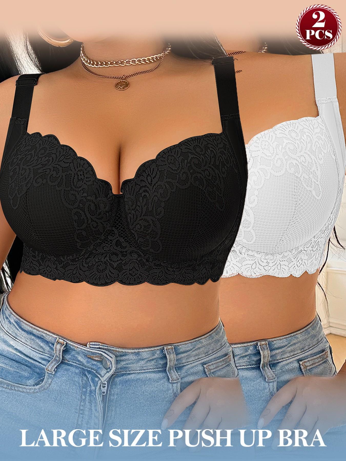 Plus Size Bras for Women Bra Supportive Underwire Bra Full Coverage Bra Push Up Lingerie Anti Sagging Bra Comfort Sexy Bra Simple Elegant Casual Everyday Bra Halloween Clothes Sports Bras for women Underwear Womenswear
