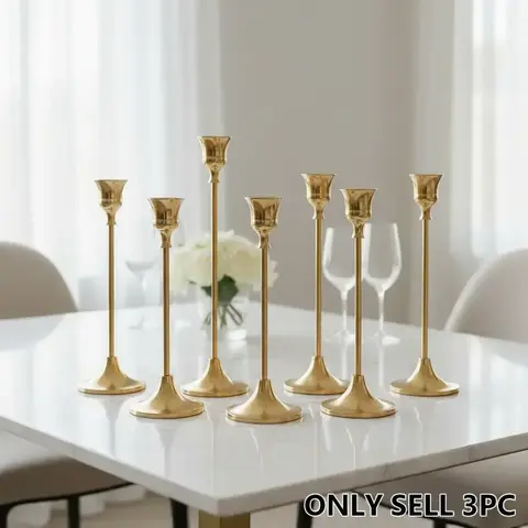 Candle Holder Set, 6-Piece Modern Minimalist Candlestick Stand Set, Candle Holders for Table Centerpieces, Candle Stands, Decorative Items for Home, Dining Room & Wedding, Interior Decor Accessories #GLOBAL PICKS