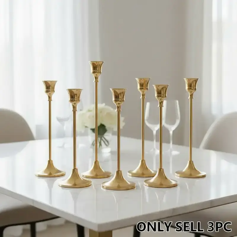 Candle Holder Set, 6-Piece Modern Minimalist Candlestick Stand Set, Candle Holders for Table Centerpieces, Candle Stands, Decorative Items for Home, Dining Room & Wedding, Interior Decor Accessories #GLOBAL PICKS