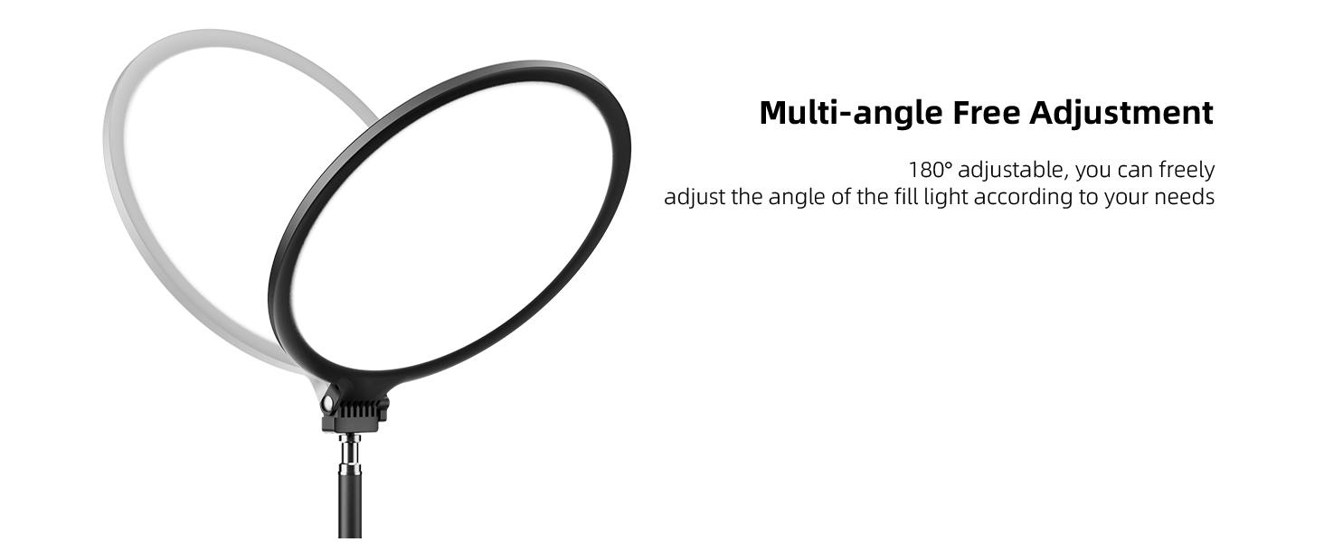 Weilisi 10.5" Ring Light with 69" Tripod Stand and Phone Holder Kit, Full-Screen Zoom Lighting for Video Recording, Makeup, Live Stream, Dimmable LED Selfie Ring Light Tripod for iPhone with Remote