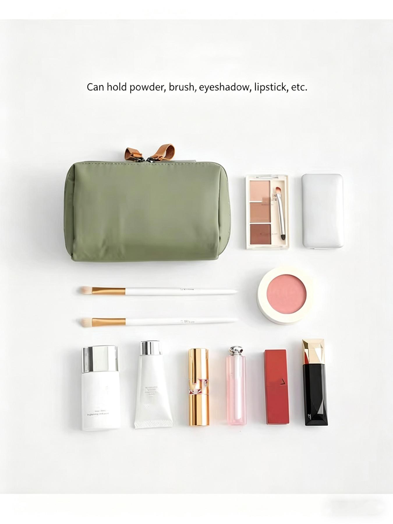 Women's Travel Makeup Bag, Compact Lipstick Organizer, Zippered Tote, Lightweight Portable, Multi-Compartment, Ideal for Daily Use & Outdoors