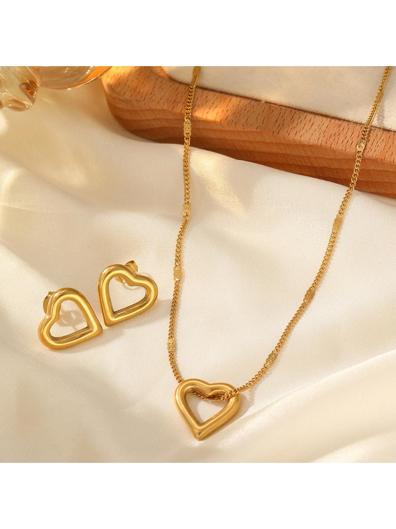 Couple and best friend gift - Stainless steel DIY heart-shaped love pendant set - Non-fading jewelry