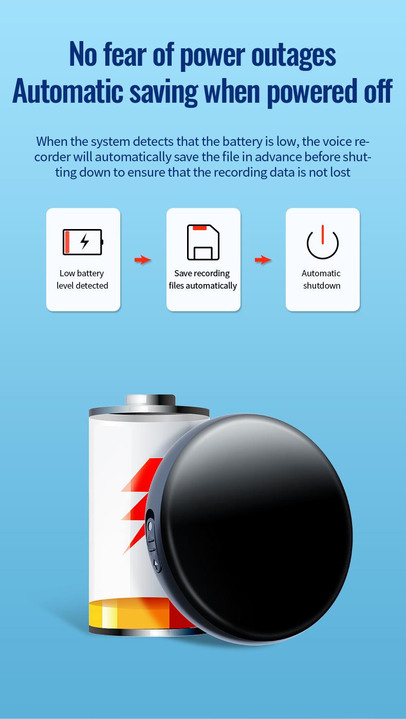 Ultra Magnetic Voice Recorder-One-Touch Recording,Record continuously for 96 hours,HD Noise Reduction,Long Battery,Large Storage,Include OTG adapter