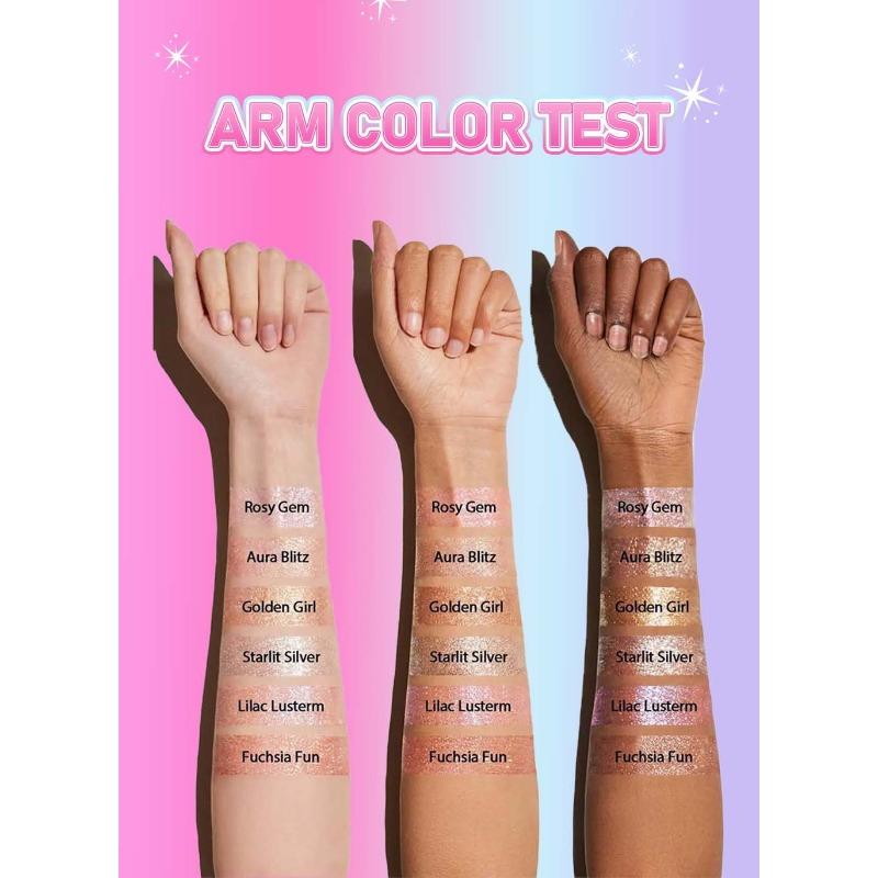 PAGE VINE Popular Water Gloss Jelly Highlight Eyeshadow Stick Super Shiny Multi-color Eyeshadow Highlight Stick