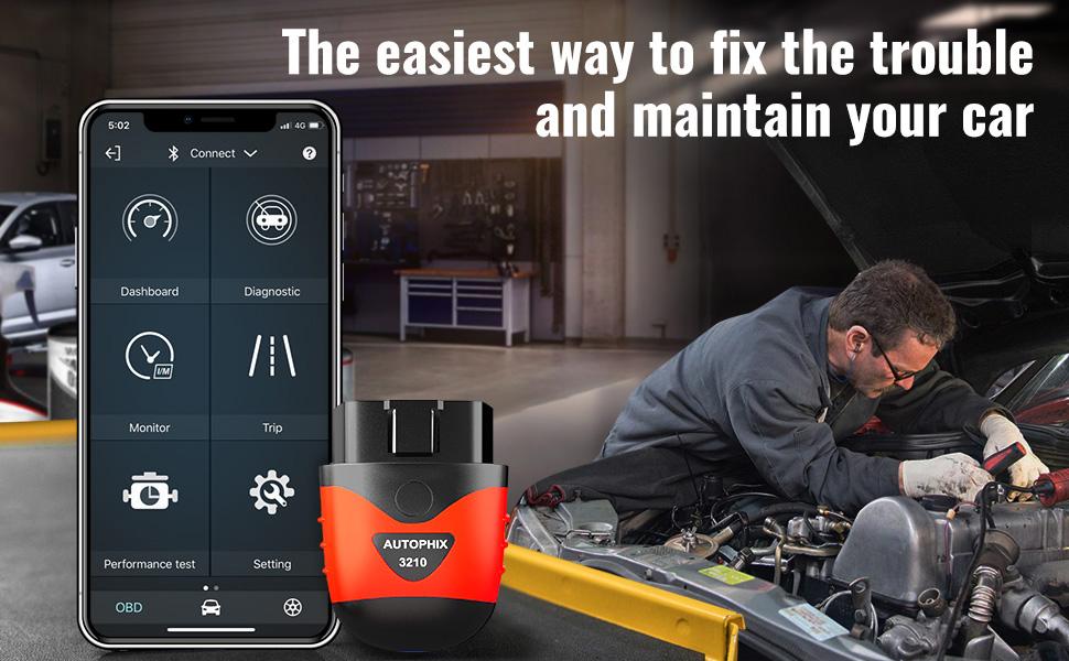 AUTOPHIX 3210 Car Bluetooth OBD2 Scanner Auto Code Readers OBD 2 Diagnostic Tools Performance Test Professional Battery Check App