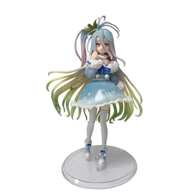 2026 New hot item 21cm No Game No Life White Winter Clothing Shiro PVC Model Action Figures Model Collection Ornament Toy Fans Gifts