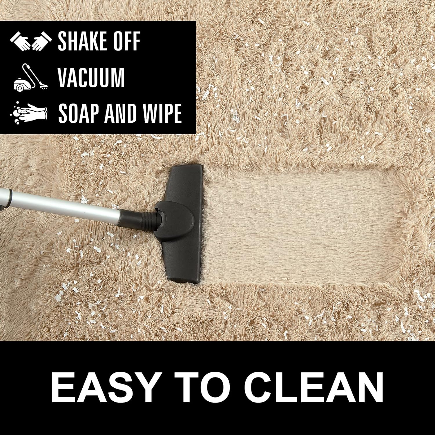 LOCHAS Ultra Soft Indoor Modern Area Non-Slip Rugs Fluffy Living Room Carpets for Children Bedroom Home Decor Nursery Rug