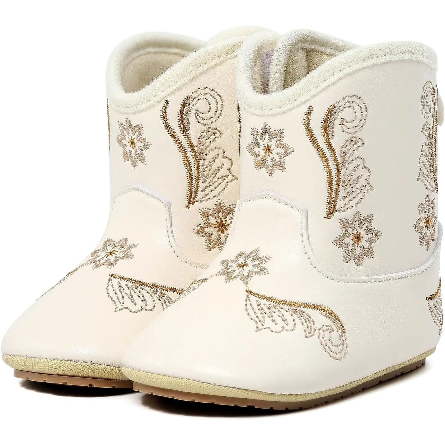 Infant Toddler Cowgirl Cowboy Western Boots with Soft Rubber Sole - Baby Boys Girls 3-18 MonthsGift