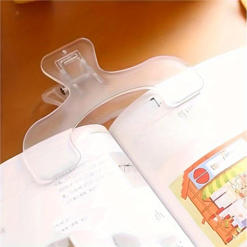 2pcs Students Fix The Book Flip Book Folder with The Cover of The Anti-book Treasure, Premium Plastic Book Clip with Narrow Ruling -Transparent Document Holder for Students, Study Clip for Fine Writing, Multifunctional Stationery, Binder Clip