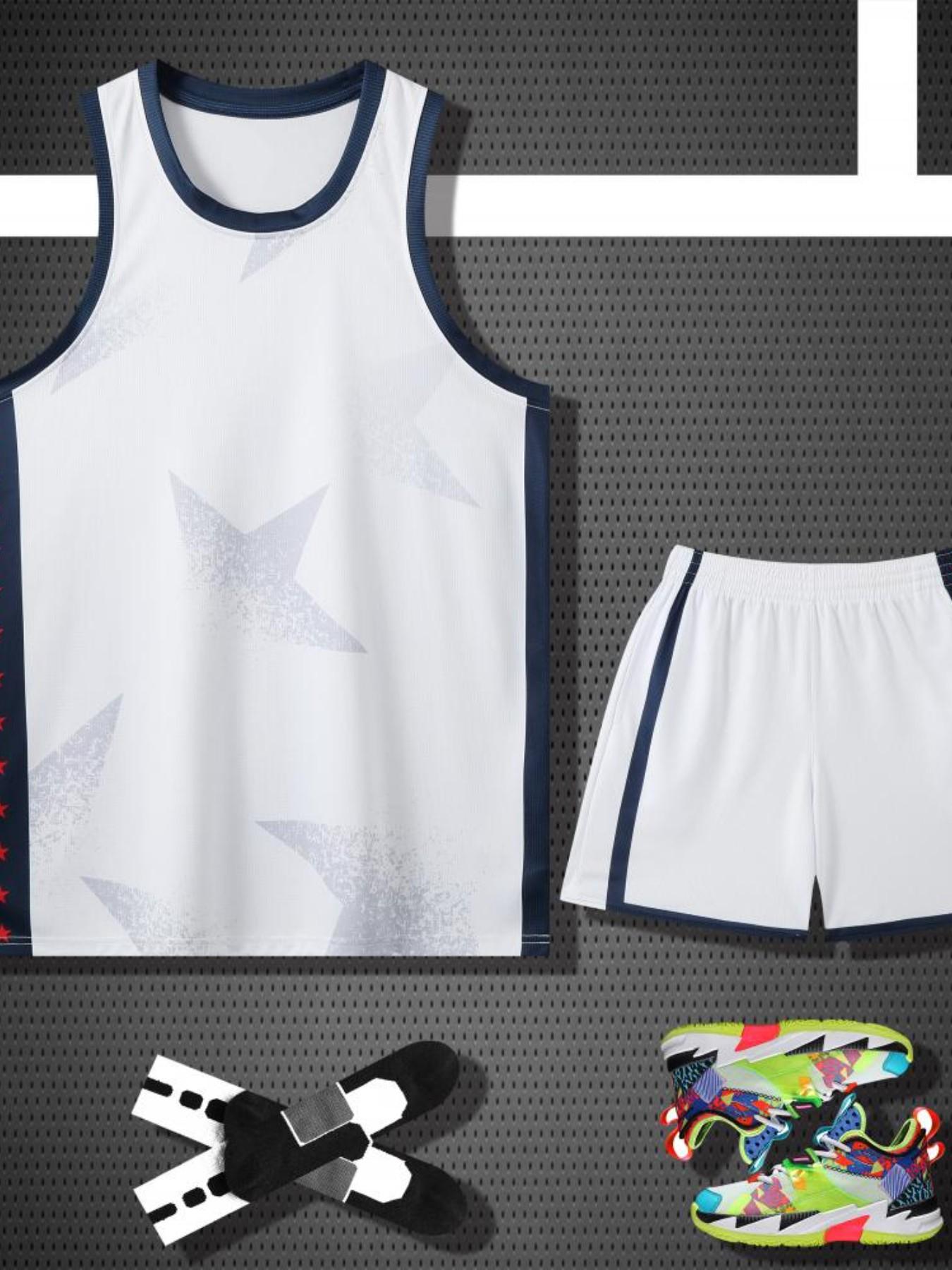 26/27 New Season Basketball Set, American Style Men's Adult Basketball, Loose-Fit Breathable Casual Training Gear