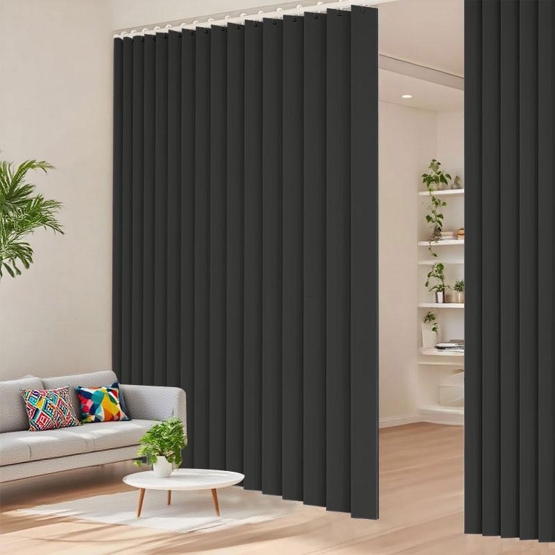 No-Drill Light Filtering Room Divider Curtain Easy Install Curtain for Renters, Foldable Privacy Partition for Small Apartments, Bedroom & Living Room