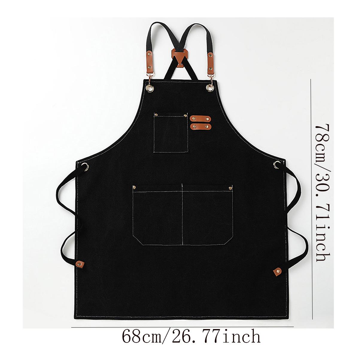 Adjustable Carpenter Apron with Multiple Pockets, Polyester Blend, Ideal for Woodworking, Gardening, Cooking, DIY Projects