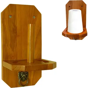 Wall Mounted Hand Chalk Holder, Pool Table Accessory for Game Room, Solid Hardwood Oak Solid Wood Cone Chalk Holder, Cone Chalk Not Included