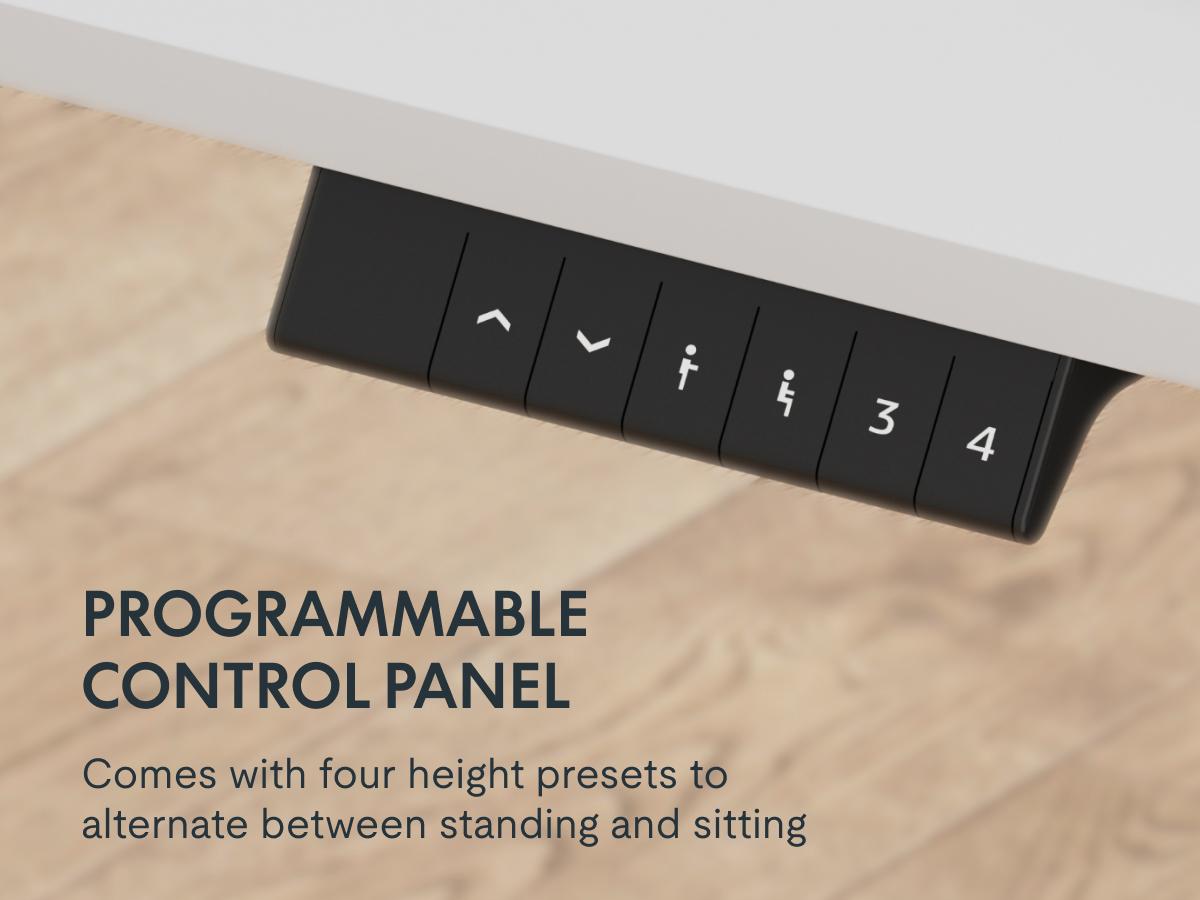 【TikTokShopBlackFriday】Adjustable Height Standing Desk，Electric Whole-Piece Desktop White Desk, 40 x 24 Inches Sit Stand Desk for Home Office