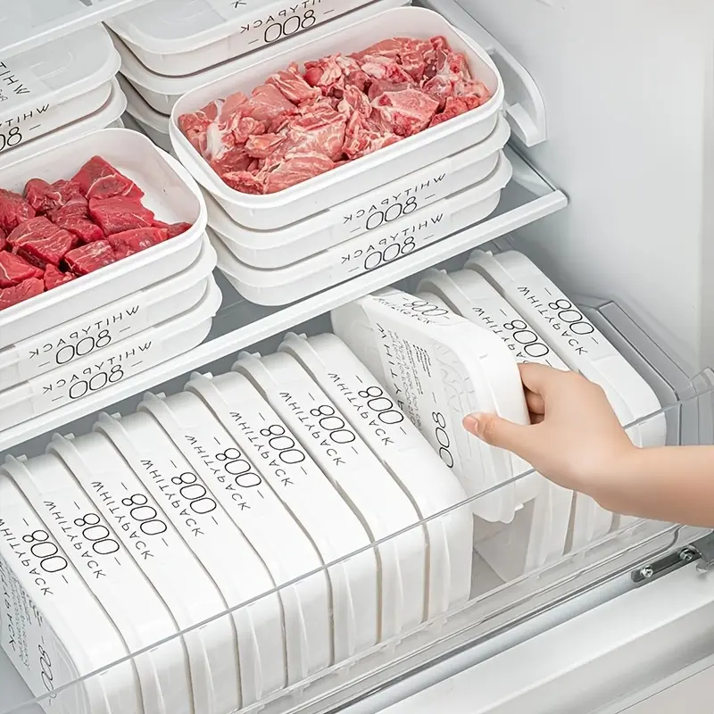 5-Pack Japanese Style Airtight Fridge Storage Containers, 28oz Freezer Safe Food Containers – Leakproof Stackable Kitchen Organizer for Meal Prep, Bento & Leftovers, TikTok Viral Pantry Organization