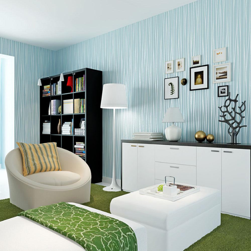 Modern Simple Style Wallpaper, 4 Counts/set Self Adhesive Wallpaper, Wall Decor for Home Living Room Bedroom Hotel Restaurant