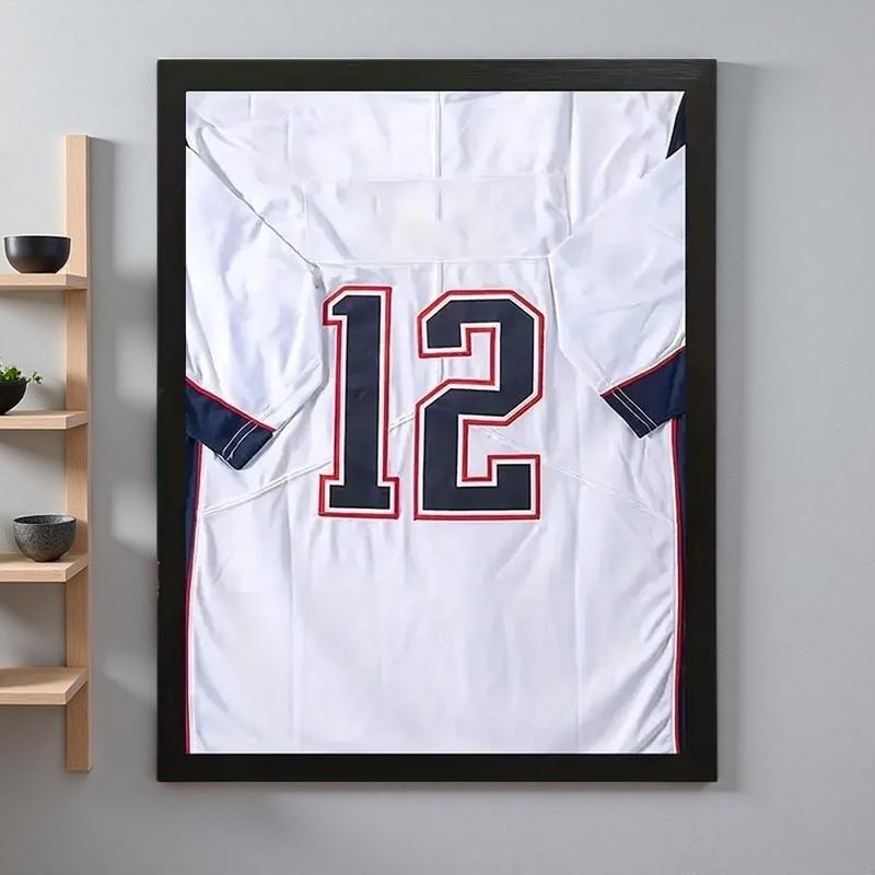 Black Minimal Home Jersey Frame for Memorabilia Showcase