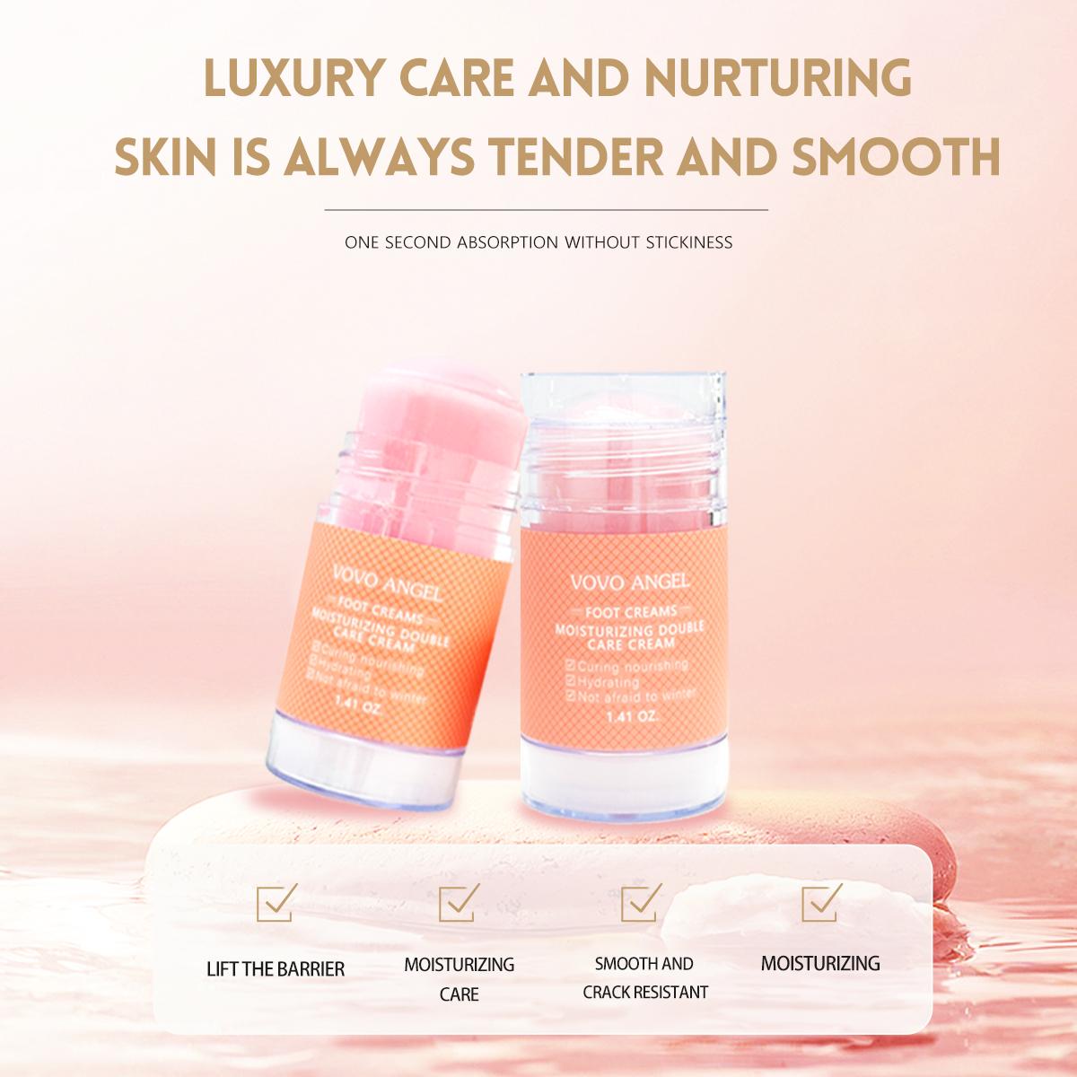 Two for one |  VOVO ANGEL Anti-Crack Foot Cream, Cracked Heel Repair Stick | Dead Skin Remover for Dry Feet, Intensive Hydration & Nourishing Treatment for Extreme Cracked Feet Hydrating Hand Balm Hydrating Lotion