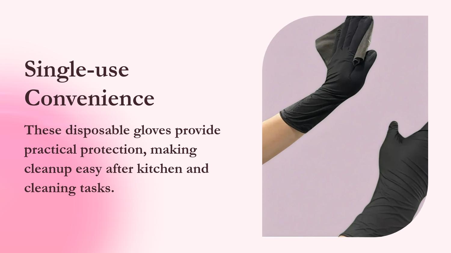 50/100pcs Black PVC Gloves - Disposable Thickened Gloves, Suitable for Kitchen, Dishwashing, Home Cleaning, Handheld, Latex Free, Suitable for Indoor and Outdoor Use, Kitchen Cleaning Gloves