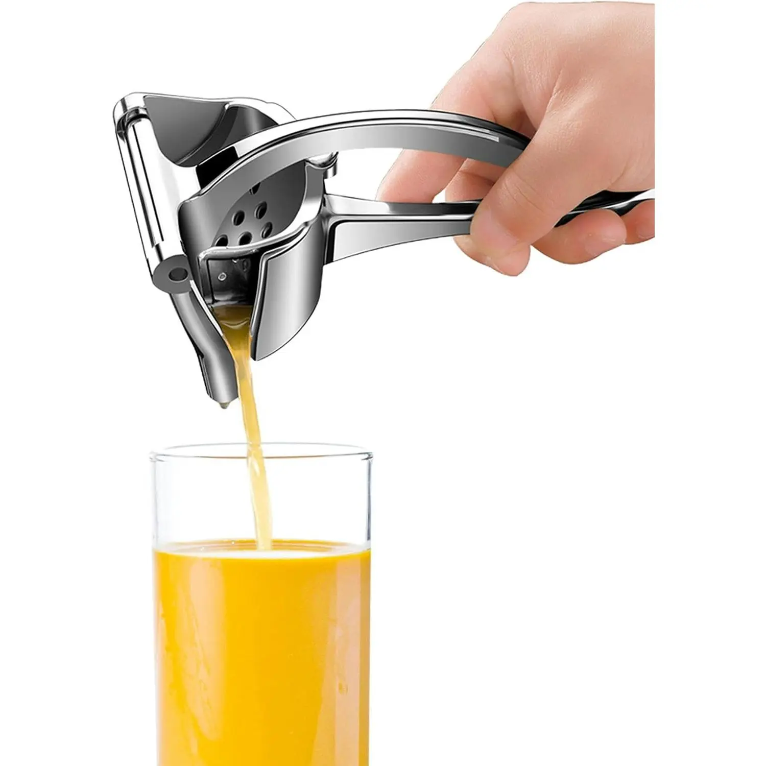 Hand Juicer Squeezer with  Heavy  Handle with Pour Spout for Mess-Free Pouring - Manual Citrus Press for , Orange, Lime, Grapefruit, Pomegranate