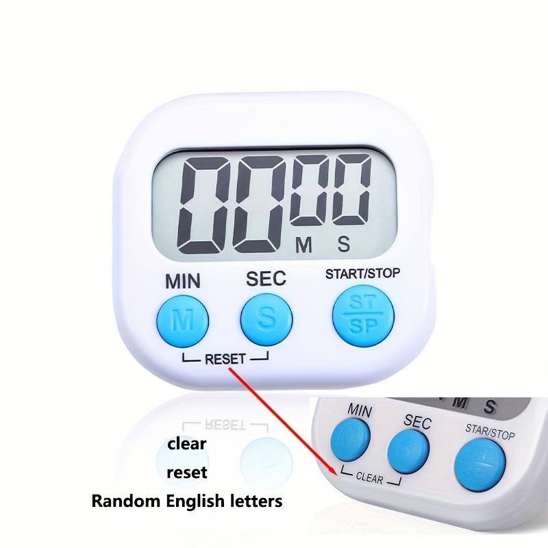 1 piece, multi-function electronic timer, magnetic digital timer, Digital adjustable timer, LCD display, bell/mute switch countdown timer, used in breaks, cooking, gyms, timer gifts, kitchen accessories
