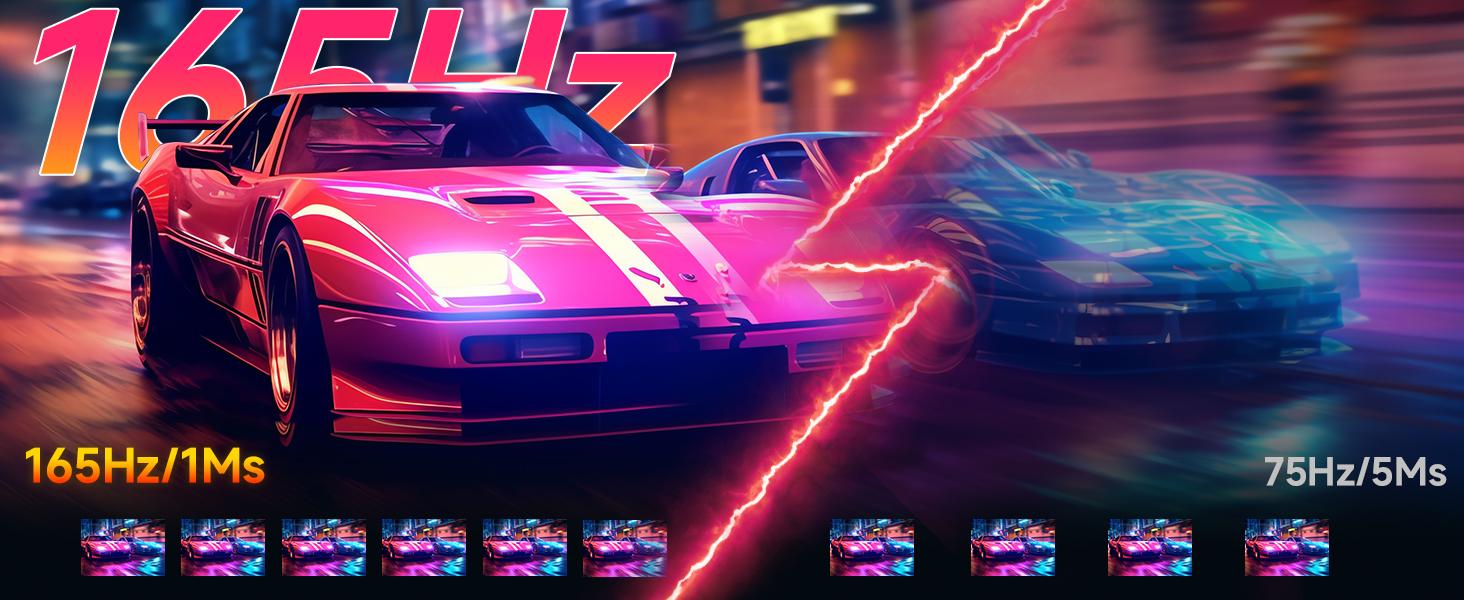 34-Inch Ultrawide Curved Gaming Monitor, 3440x1440 WQHD, Up to 165Hz, 1ms, 1500R Curvature, 100% sRGB, FreeSync Premium, HDMI 2.0 & DisplayPort 1.4, Wall Mountable - Black