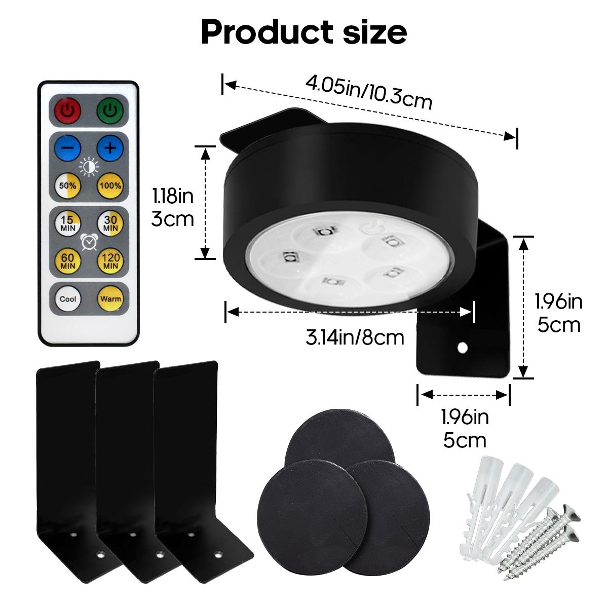 Wireless LED Picture Light with Remote Control, Battery Powered Drawing Lamp, Timer Wall Color Changing Art Display, Adjustable Lighting, Picture Frame Light