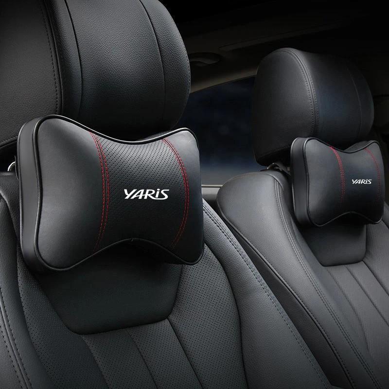 PU Leather Car Headrest Rest Cushion, Neck Pillow Seat Cover, Seat Belt Shoulder Pads, Toyota Yaris Gr 86 Supra Car Accessories
