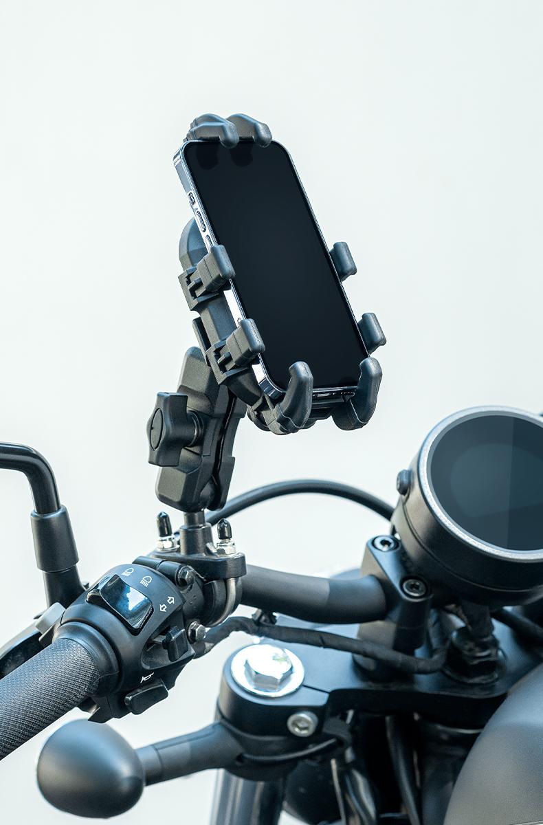 ROCKBROS Motorcycle Bike Phone Mount with Vibration Dampener for 4.7''-7.1'' Phones, Universal Motorcycle Handlebar Mount Phone Holder ROCKBROS Motorcycle Bike Phone Mount with Vibration Dampener for 4.7''-7.1'' Phones, Universal Motorcycle Handlebar Mount Phone Holder