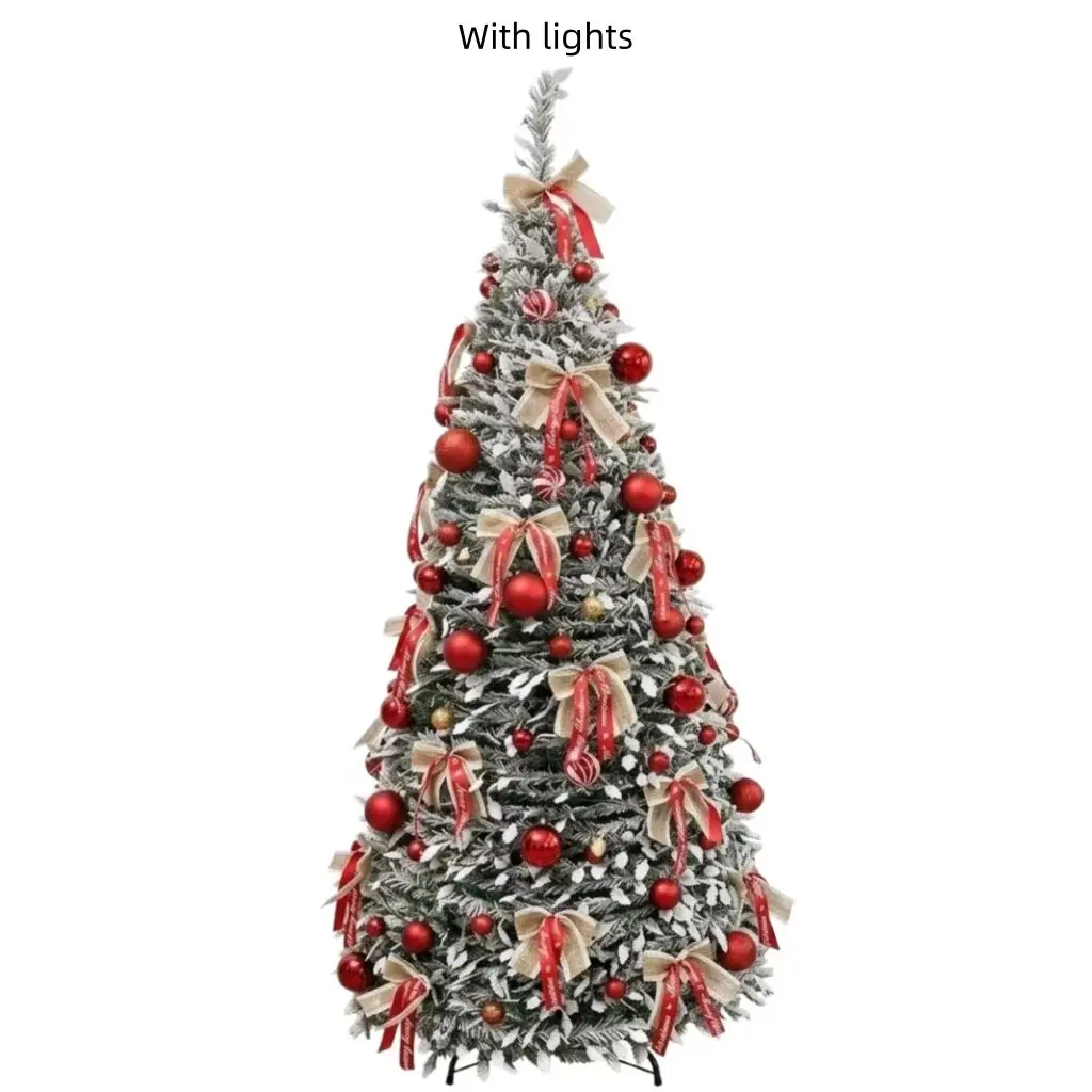 Foldable Christmas Tree, Home & Supermarket Decoration, Integrated Foldable Design, Perfect for Holiday Season, 1 Piece