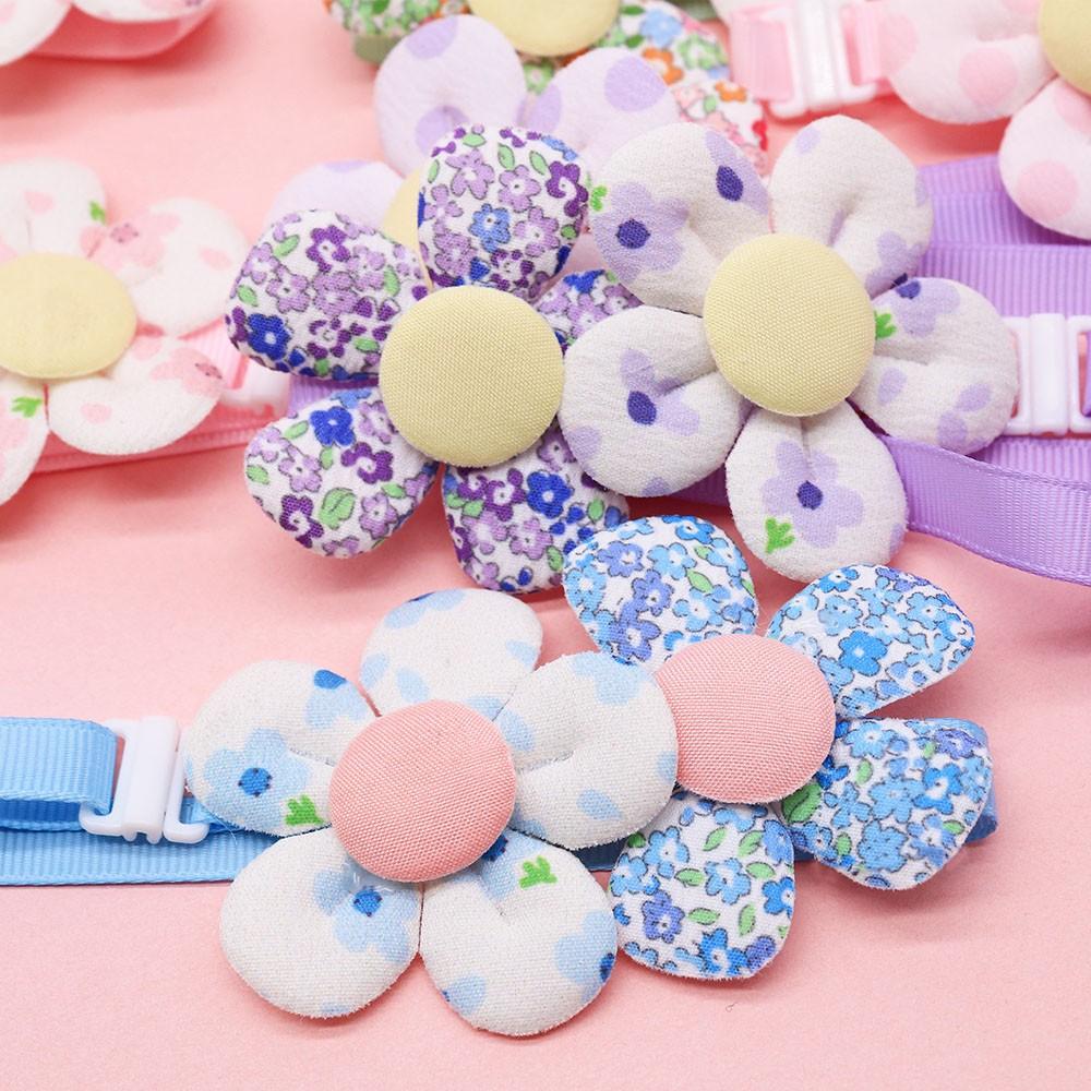 8pcs Dog Bowties Cute Flower For Pet Grooming Decoration Spring Summer Small Dog Cat Bow Tie Collar Adjustable Dogs Grooming
