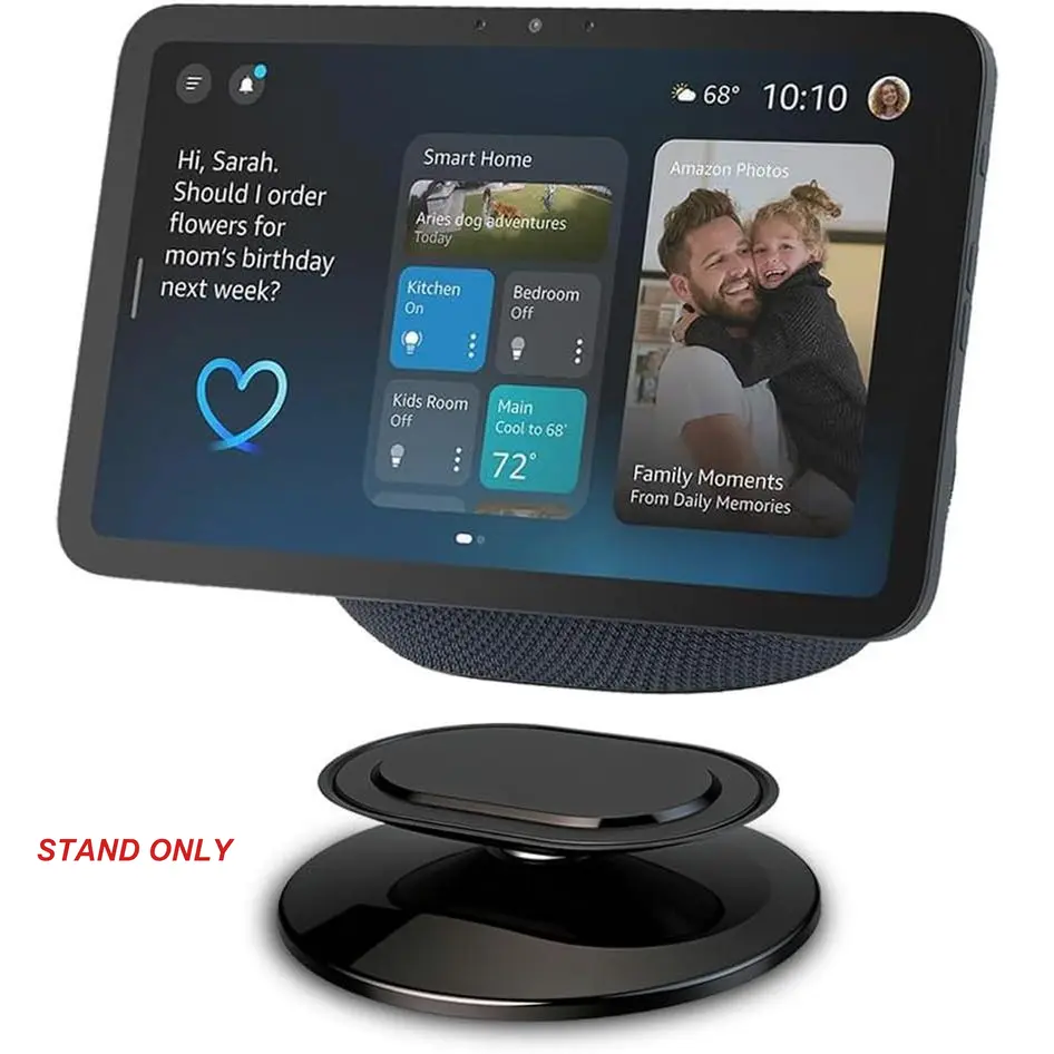 (stand only)Adjustable Stand Compatible with Show 8 (4th Gen) & 11 | Swivel Improve Viewing Angle | Holder Stand for Smart Display & iPhone Models | Black