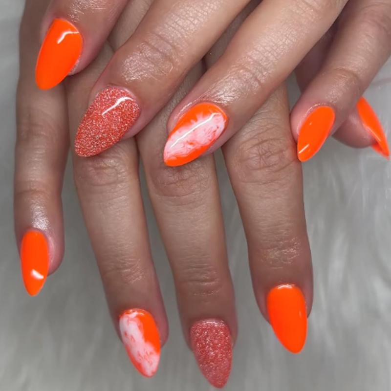 600Pcs Extra Short Almond Nail Tips, Upgraded Widened Nail Bed Half Matte No File False Full Cover Gel Nails Clear Natural Artificial Gelly Tips for Nail Extension Home DIY Salon 12 Sizes with Set for Extension Nail Manicure, Fake Nails Kit