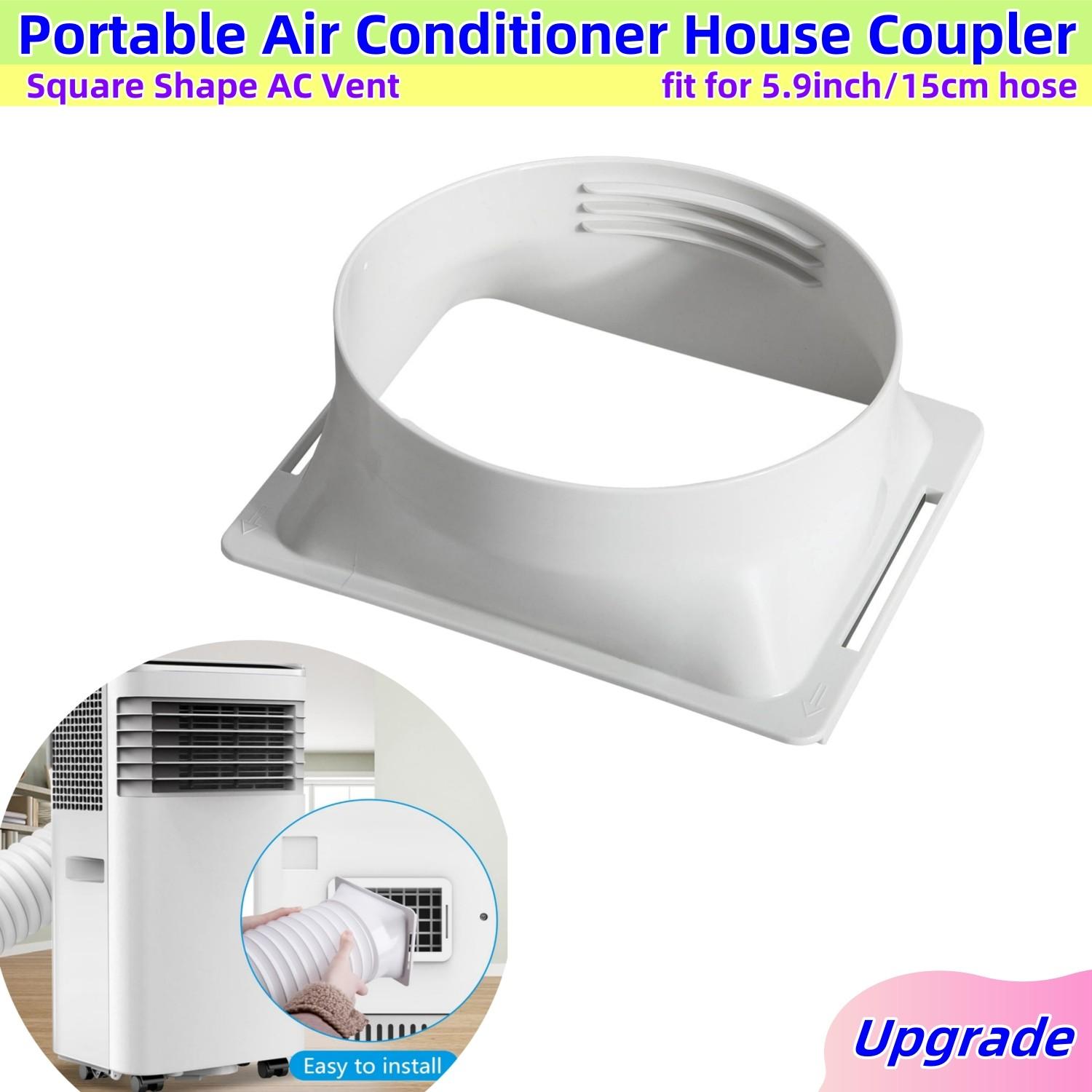 5.9-Inch/15cm Air Conditioner Hose Connector, AC Hose Coupler, Easy Installation Portable Ac Exhaust Pipe Adapter, Compatible with Clockwise and Counterclockwise Threads, Aircon Accessories