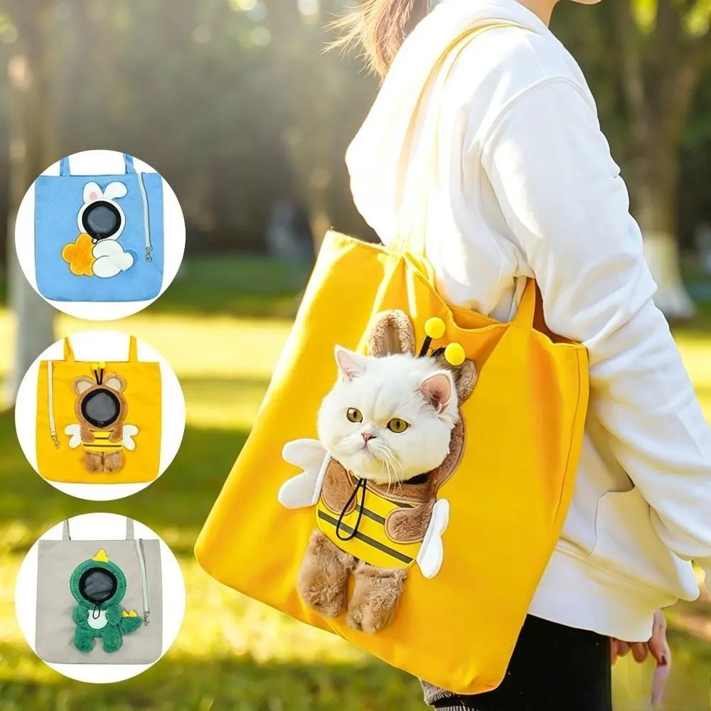 Breathable Mesh Pet Carrier Tote for Small Cats & Dogs, Foldable Crossbody Bag with Head-Out Vent & Adjustable Single Strap, Travel Safe, Road Trips, Fabric, High-Density Breathable Mesh, Prevents Stuffiness, Thoughtful Gift, Adjustable Wide Shoulder Stra