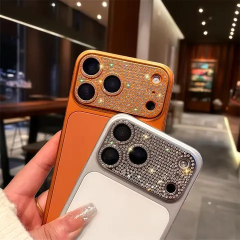 Integrated Flash Diamond-Look Camera Lens Film & Shield, All-Inclusive Metal Lens & Screen Protector Cellphone Accessory for iPhone 18 Pro Max, IP17ProMax Handheld Cover Devices