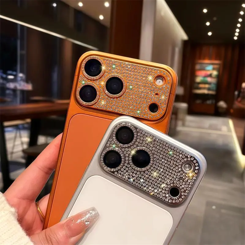 Integrated Flash Diamond-Look Camera Lens Film & Shield, All-Inclusive Metal Lens & Screen Protector Cellphone Accessory for iPhone 18 Pro Max, IP17ProMax Handheld Cover Devices