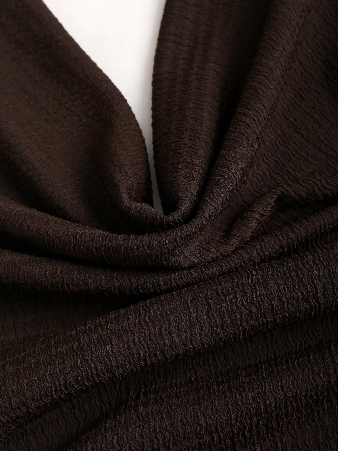 Women's Fashion Solid Color Halter Dress, Casual Office Wear, Elegant Backless Design, Perfect for Daily Use, Stylish and Comfortable