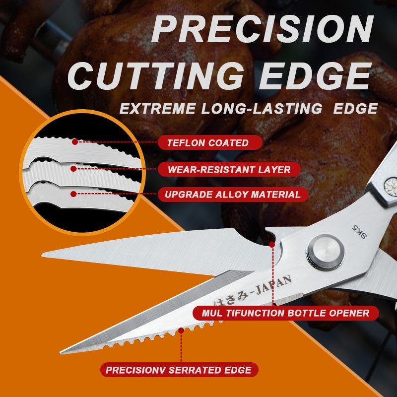 Kitchen Scissors All Purpose - Stainless Steel Kitchen Shears, Sharp Silver Meat Scissors, Dishwasher Safe, Heavy Duty Poultry Shears, Japanese Cooking Scissors for Food, Chicken Bones, and Turkey – Perfect Father's Day Gift! Kitchen Scissors All Purpose - Stainless Steel Kitchen Shears, Sharp Silver Meat Scissors, Dishwasher Safe, Heavy Duty Poultry Shears, Japanese Cooking Scissors for Food, Chicken Bones, and Turkey – Perfect Father's Day Gift!